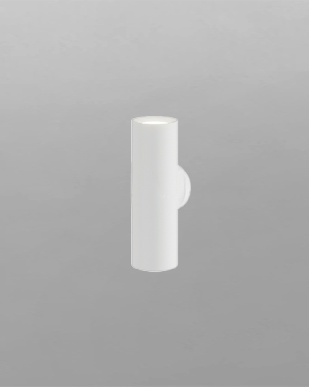 Aplique de pared moderno doble en color blanco, diseño cilíndrico para iluminación interior.