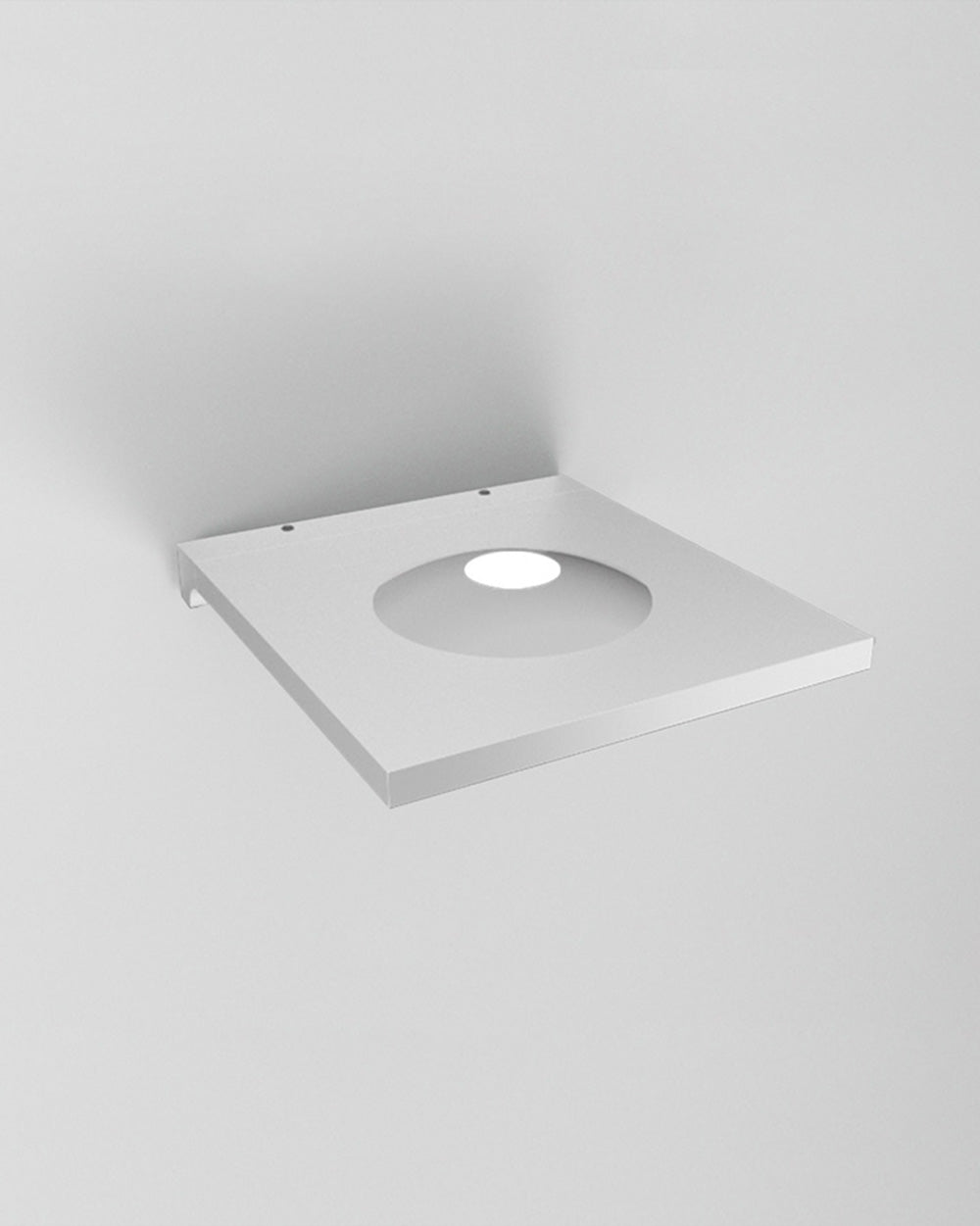 Aplique de pared moderno blanco con luz LED empotrada, diseño minimalista para interiores