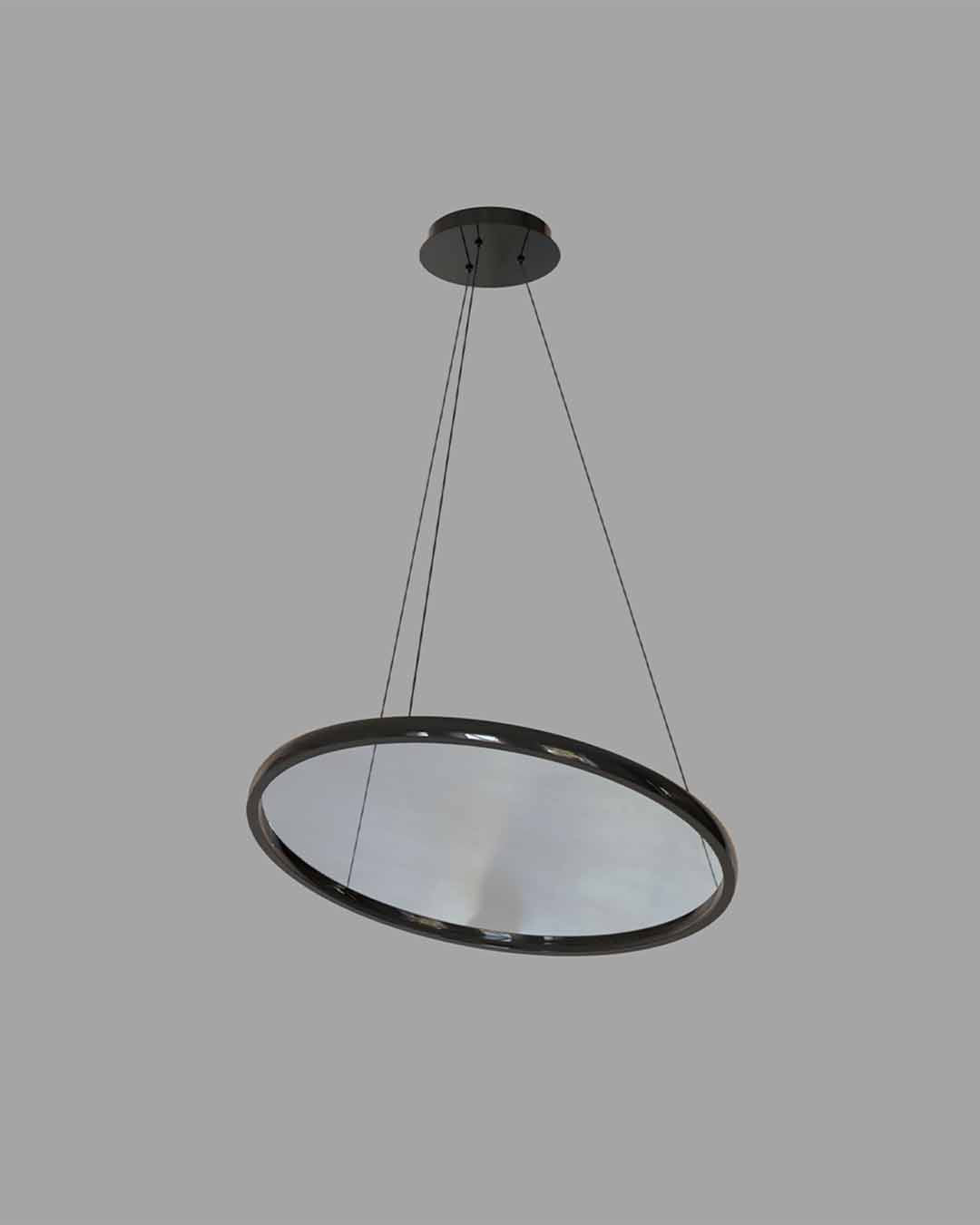 Lámpara colgante moderna circular negra para iluminación interior, Birot MX boutique