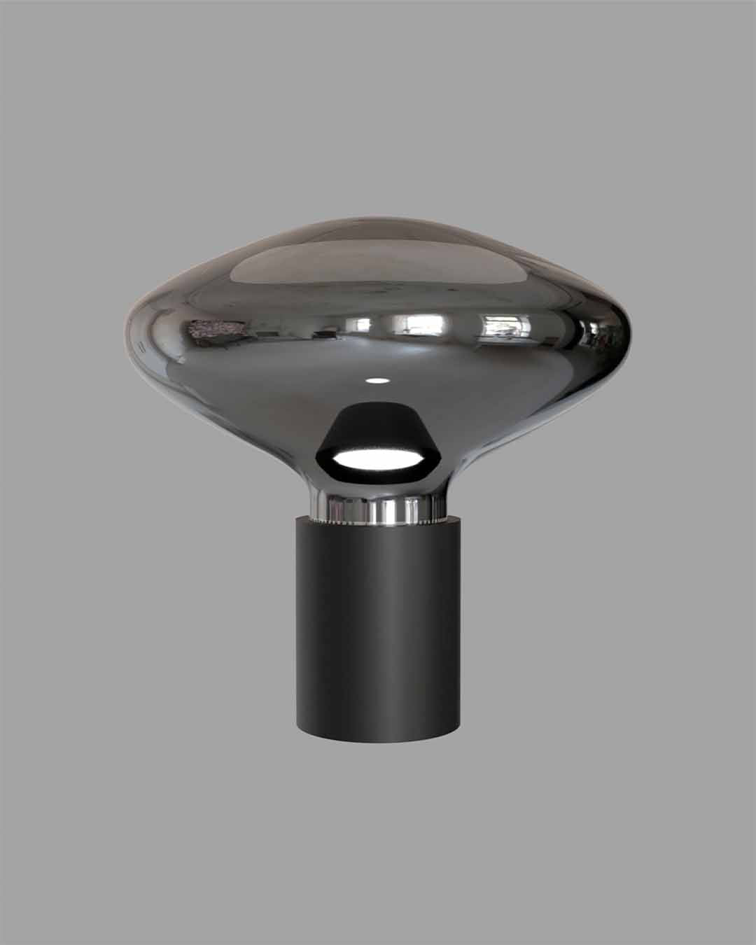 Lámpara de mesa moderna color negro, diseño elegante de boutique de iluminación Birot MX.