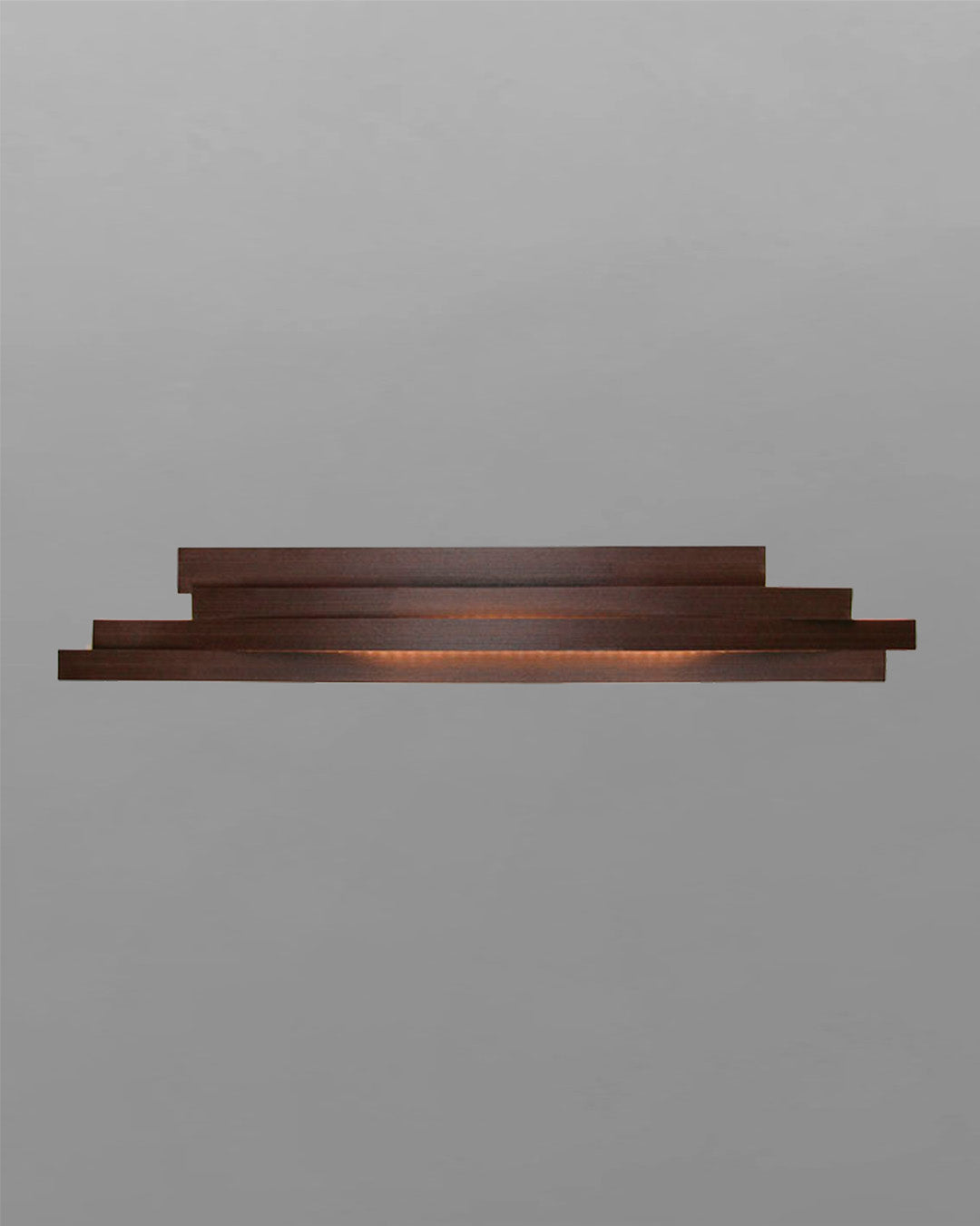 Lámpara de pared moderna marrón, diseño escalonado, iluminación interior, Birot MX