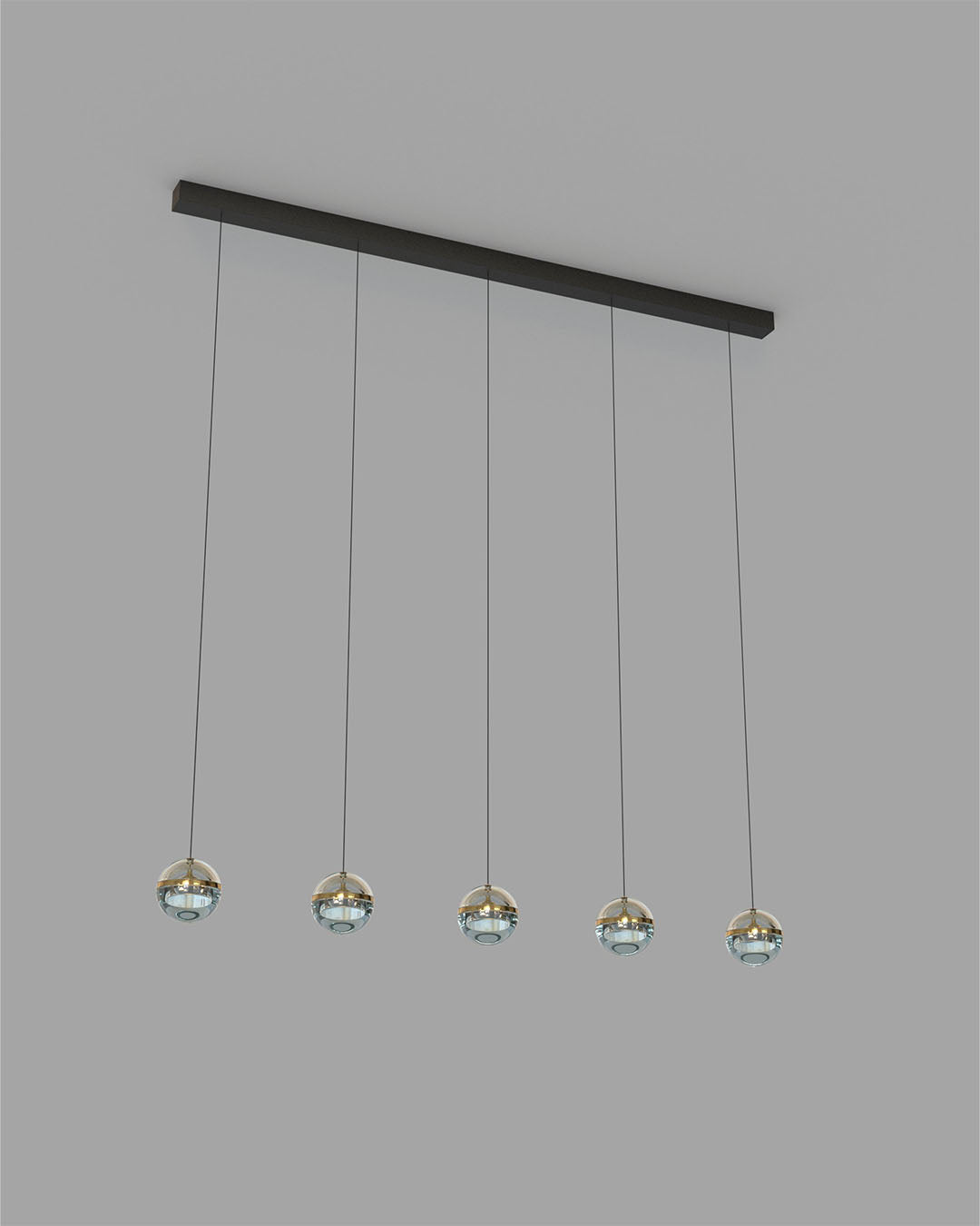 Massiva 02 - 5 luces | Lámpara Colgante de Diseño | LED Integrado