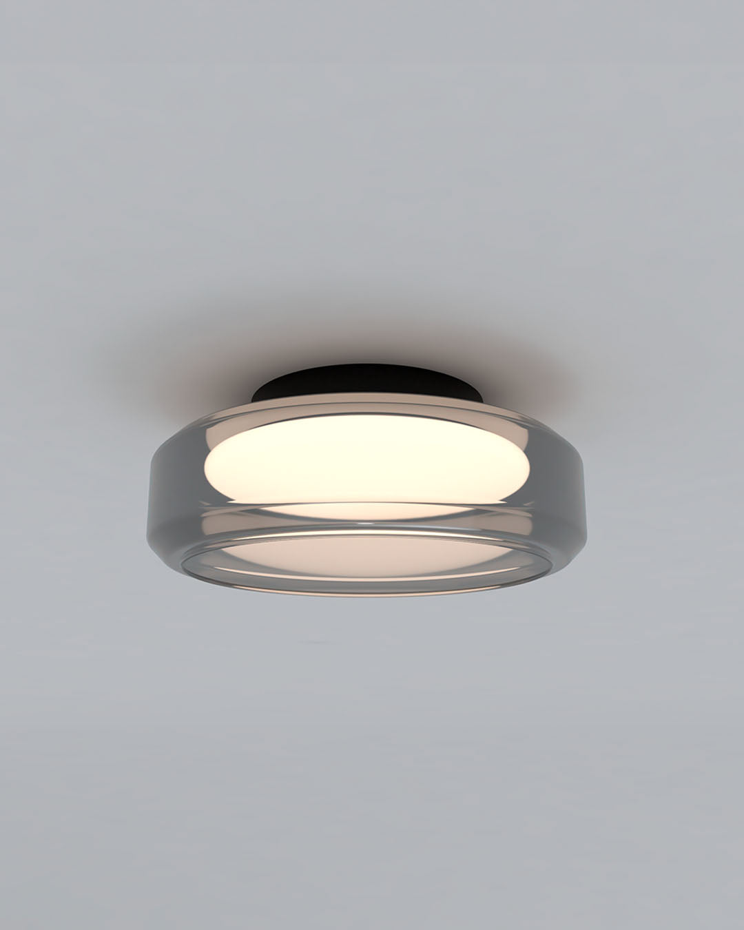 Plafón moderno de vidrio redondo iluminado, iluminación interior Birot MX