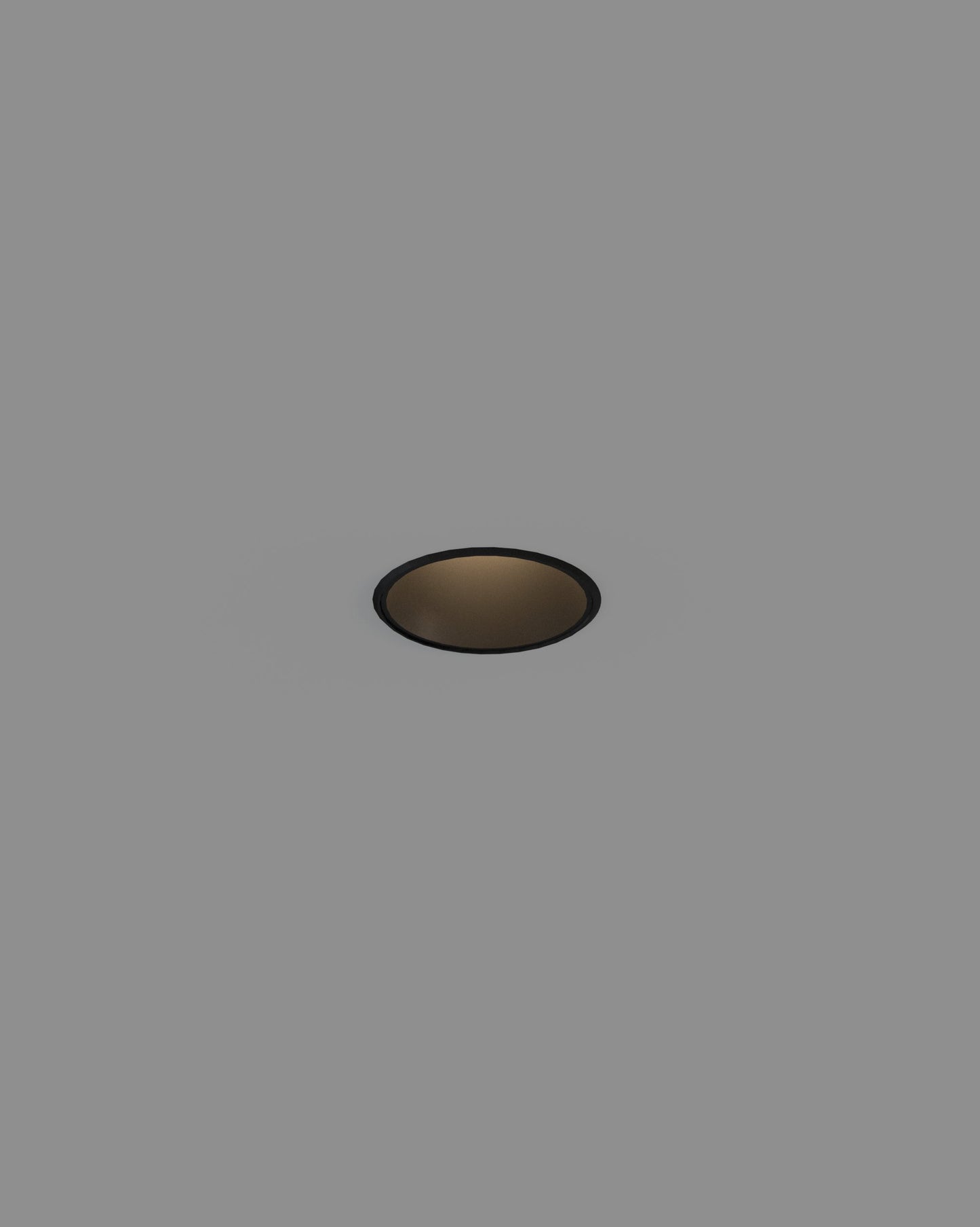 Luminario empotrable negro sin marco para techo, diseño minimalista de iluminación interior.