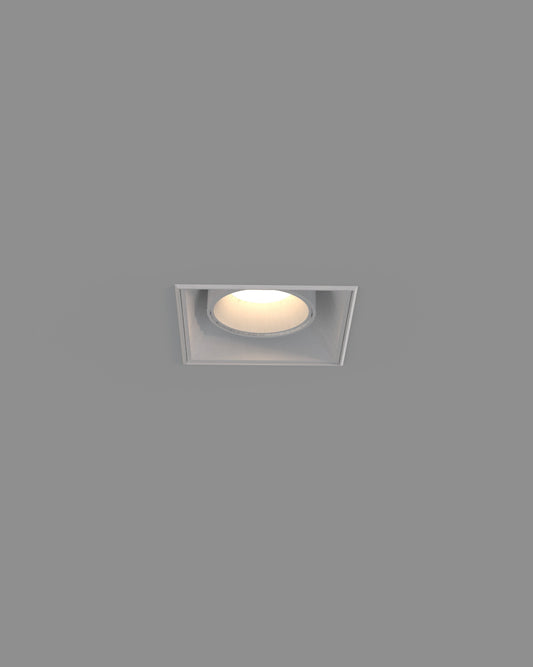 Foco empotrable cuadrado blanco moderno para techo, iluminación interior minimalista