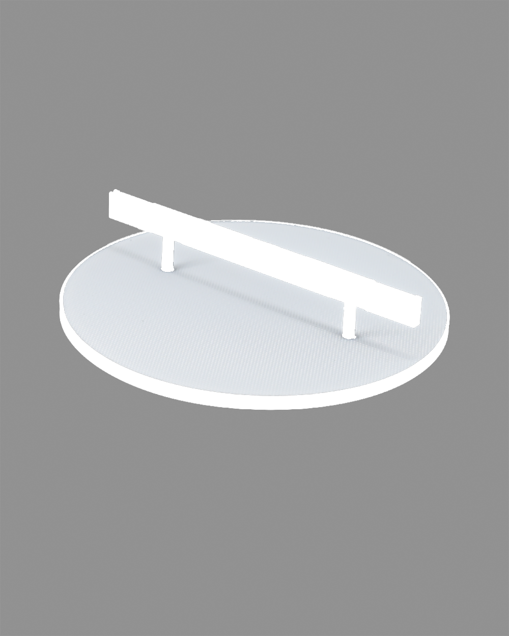 Aplique de pared blanco moderno con luz LED y base circular, diseño minimalista