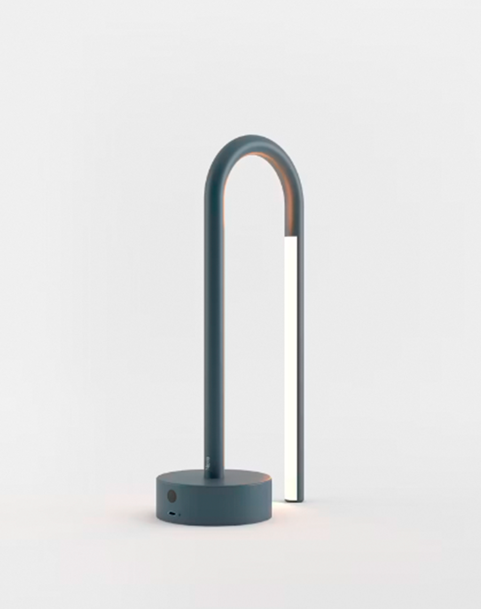 Lámpara de mesa azul minimalista LED, diseño moderno en Birot MX boutique de iluminación