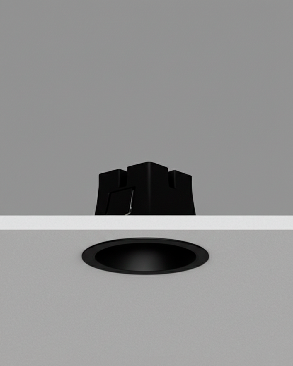 Luminario empotrable negro de techo, iluminación moderna para interiores