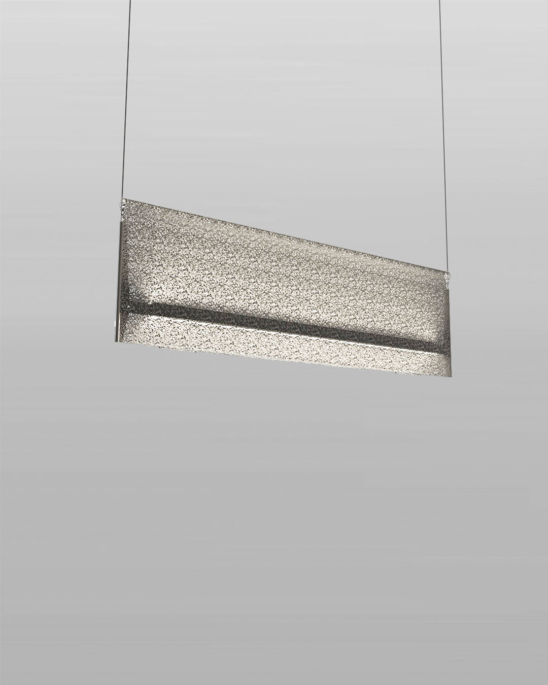 Lámpara colgante de acero inoxidable, diseño moderno gris, iluminación Birot MX.