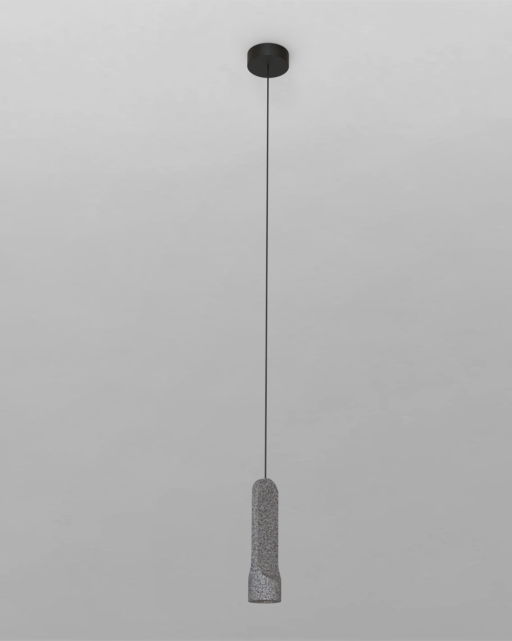 Lámpara colgante minimalista de cemento gris para iluminación interior moderna