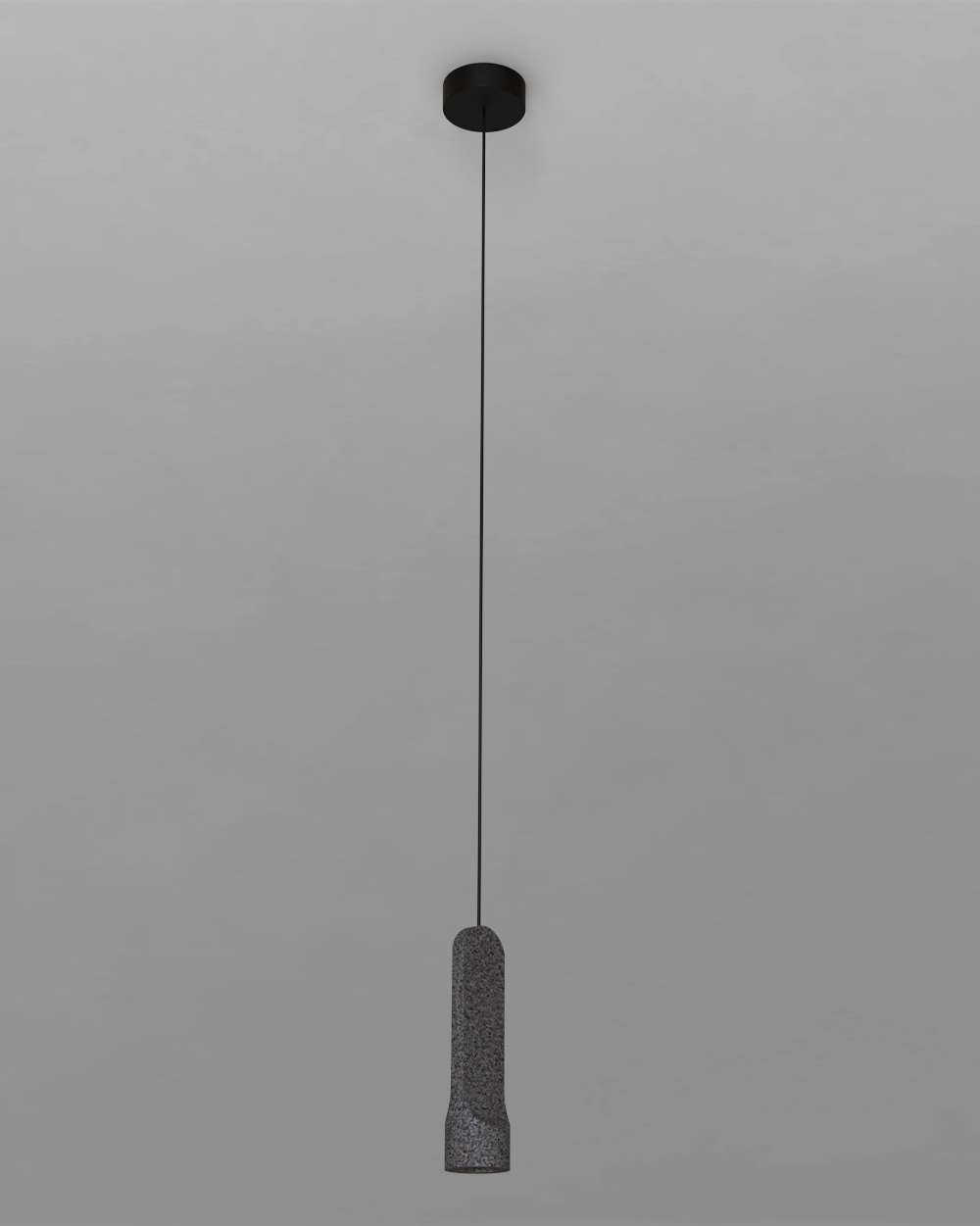 Lámpara colgante de techo moderna color negro, diseño cilíndrico minimalista