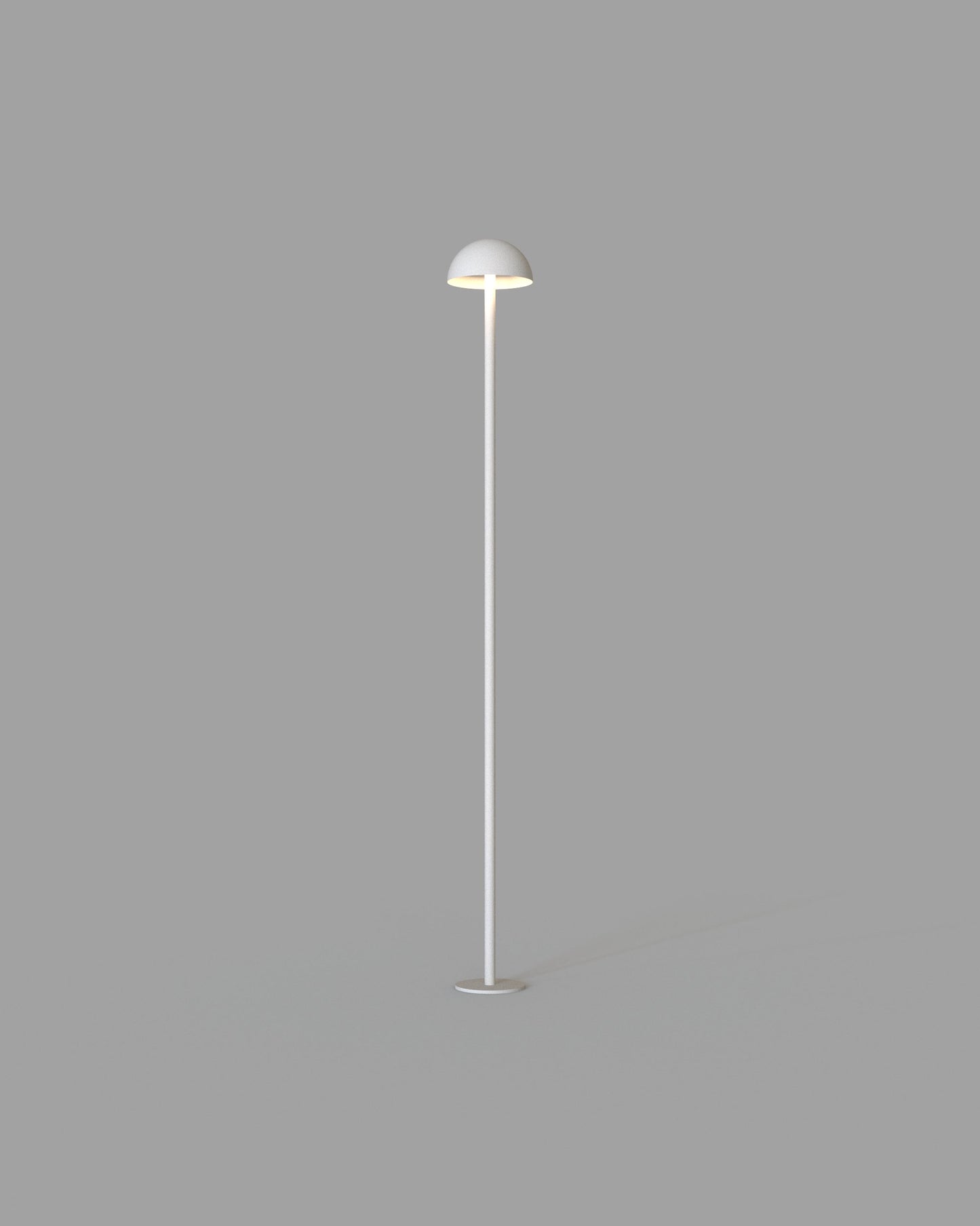 Lámpara de pie blanca para exterior diseño minimalista, iluminación moderna