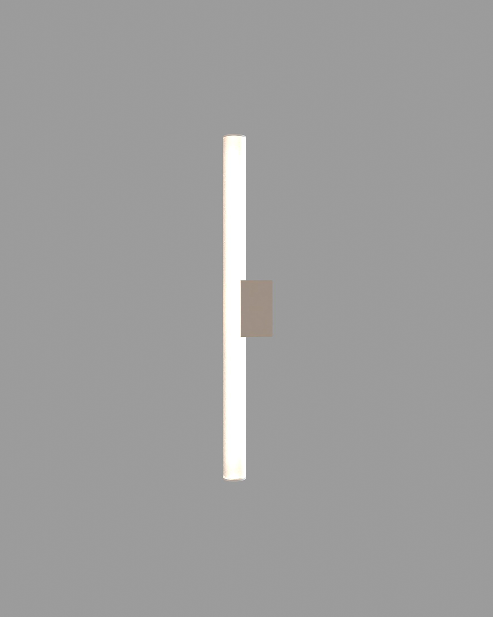 aplique de pared moderno LED blanco minimalista sobre fondo gris