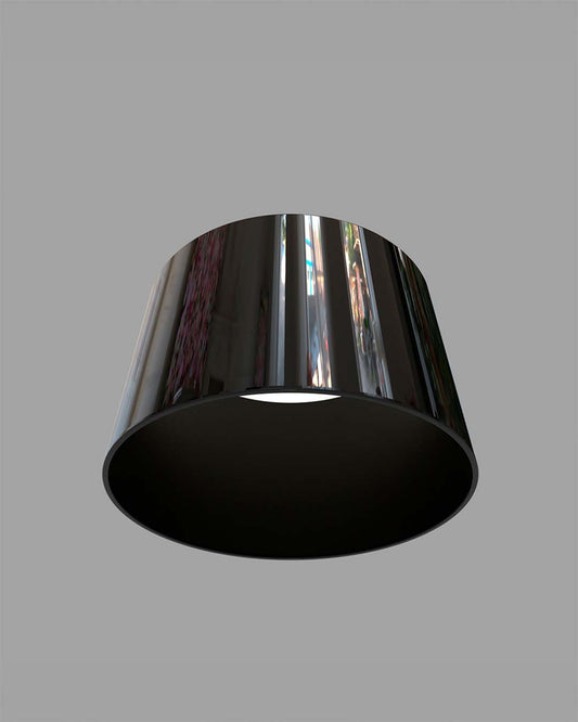 Lámpara de techo negra moderna cilíndrica, diseño minimalista, Birot MX iluminación.