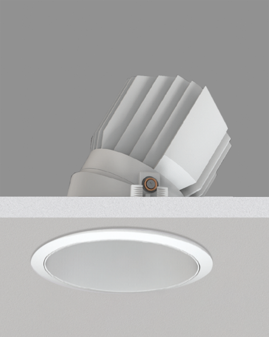 Foco empotrable blanco de techo para iluminación interior, diseño minimalista moderno