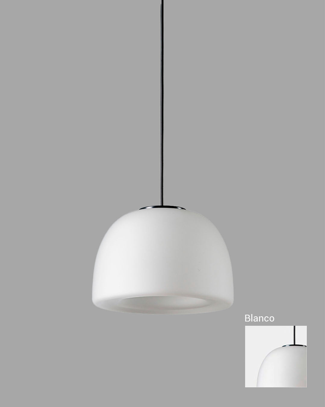 Lámpara colgante blanca de diseño moderno, estilo contemporáneo para interior.
