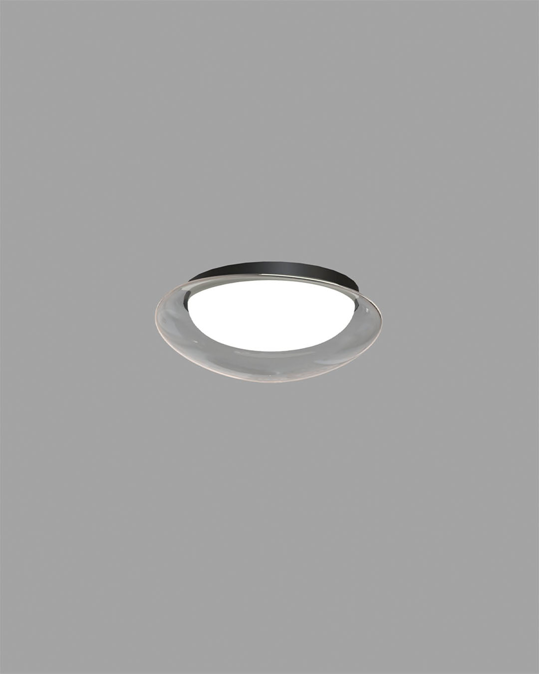Lámpara de techo empotrable moderna en acabado metálico, iluminación Birot MX.