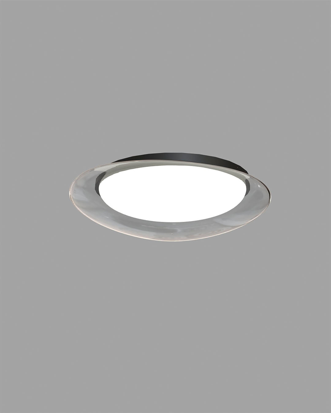 Luz empotrable LED redonda con marco metálico, iluminación moderna para techo