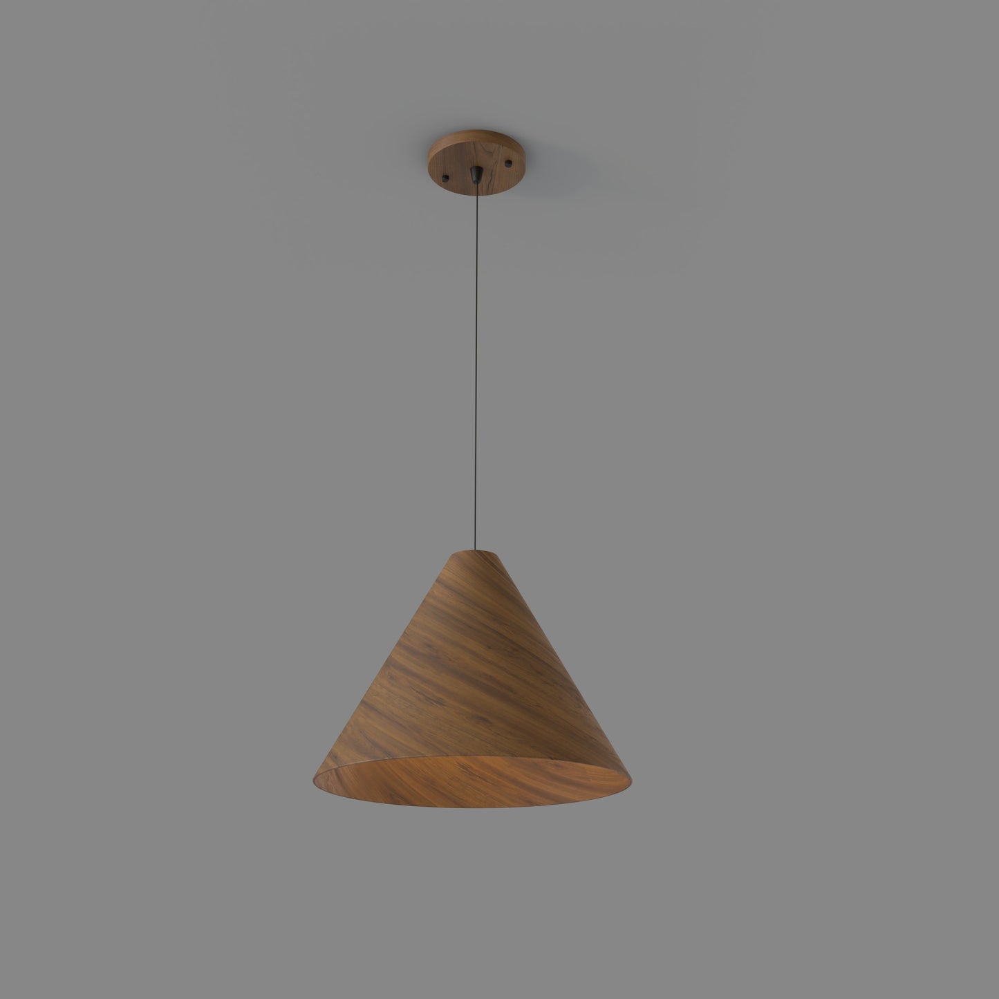 Lámpara colgante de madera diseño cónico, iluminación moderna Birot MX