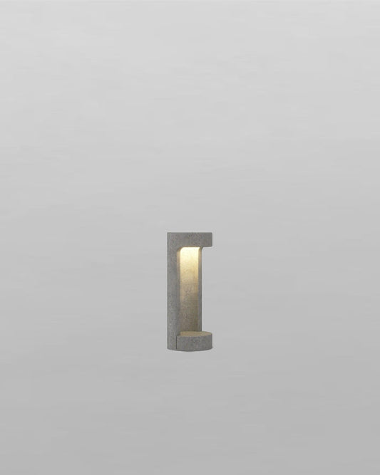 aplique de pared moderno gris claro, luz LED decorativa para interior o exterior