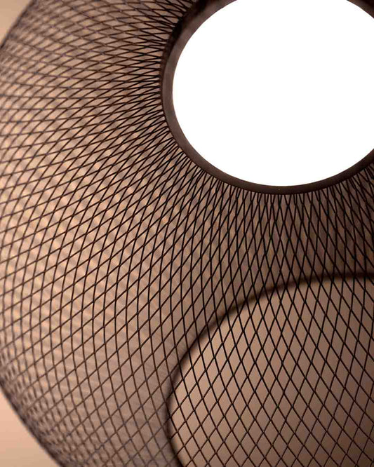 Plafón decorativo de malla metálica moderna, iluminación boutique Birot MX