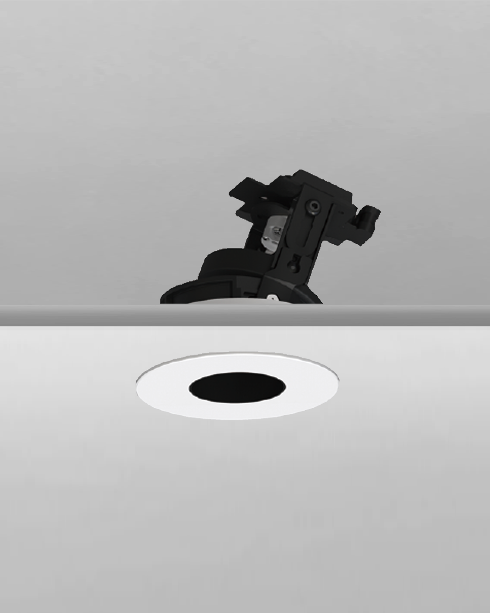 Foco empotrable GU10 de techo, color negro y blanco, para iluminación interior moderna