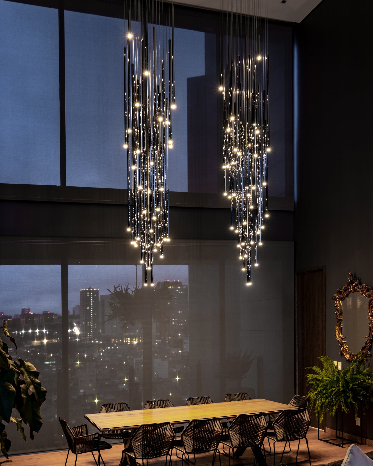 Lungo 40 - Lámpara Colgante LED Integrado Doble Altura