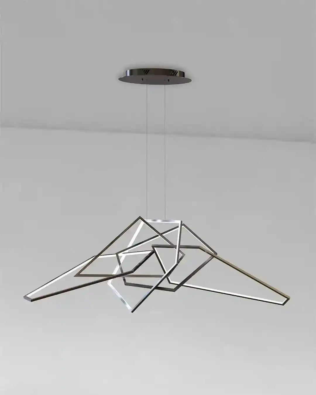 Lámpara de techo colgante geométrica moderna en gris, iluminación decorativa Birot MX