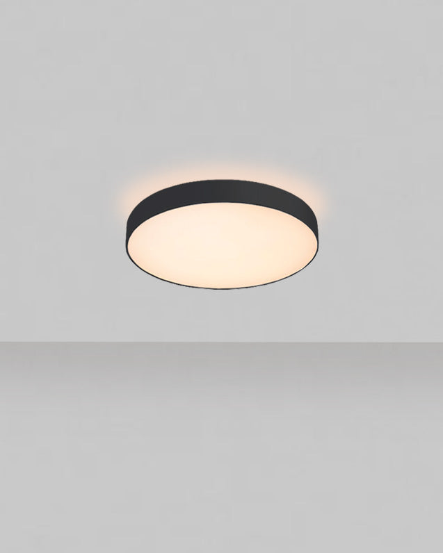 Plafón de techo LED moderno redondo acabado negro para iluminación interior