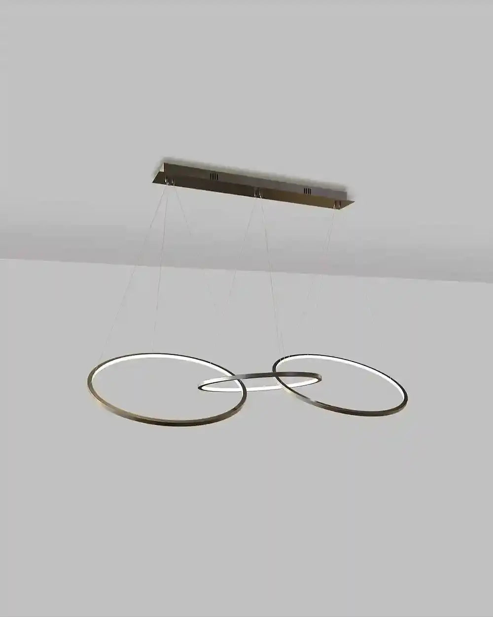 Lámpara de techo moderna de aros LED suspendida, diseño minimalista, Birot MX iluminación