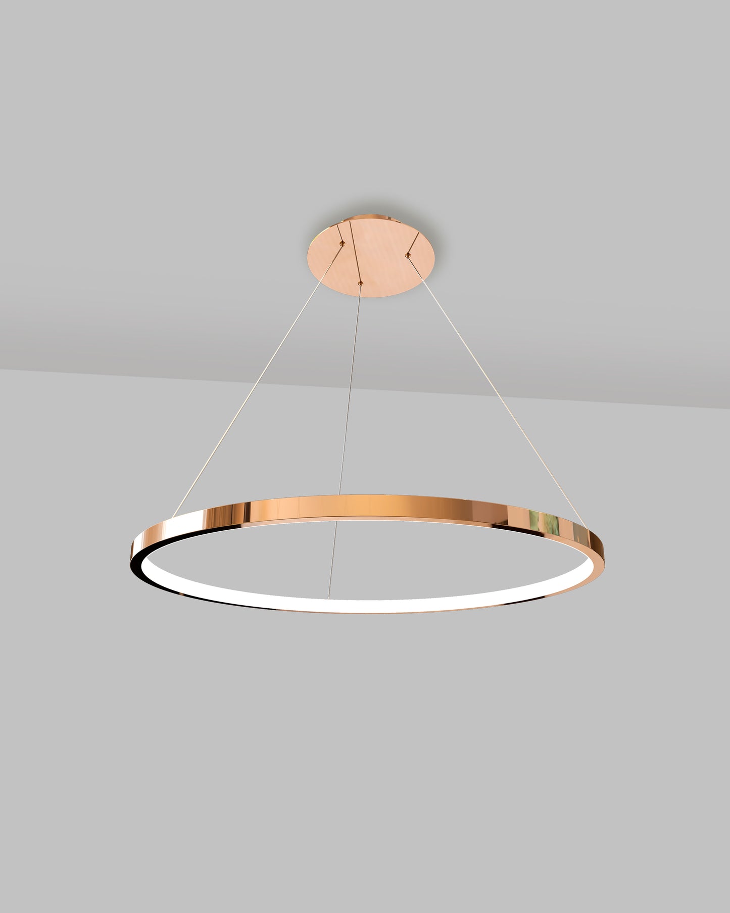 Lámpara colgante de aro cobre moderno para interiores, boutique de iluminación Birot MX