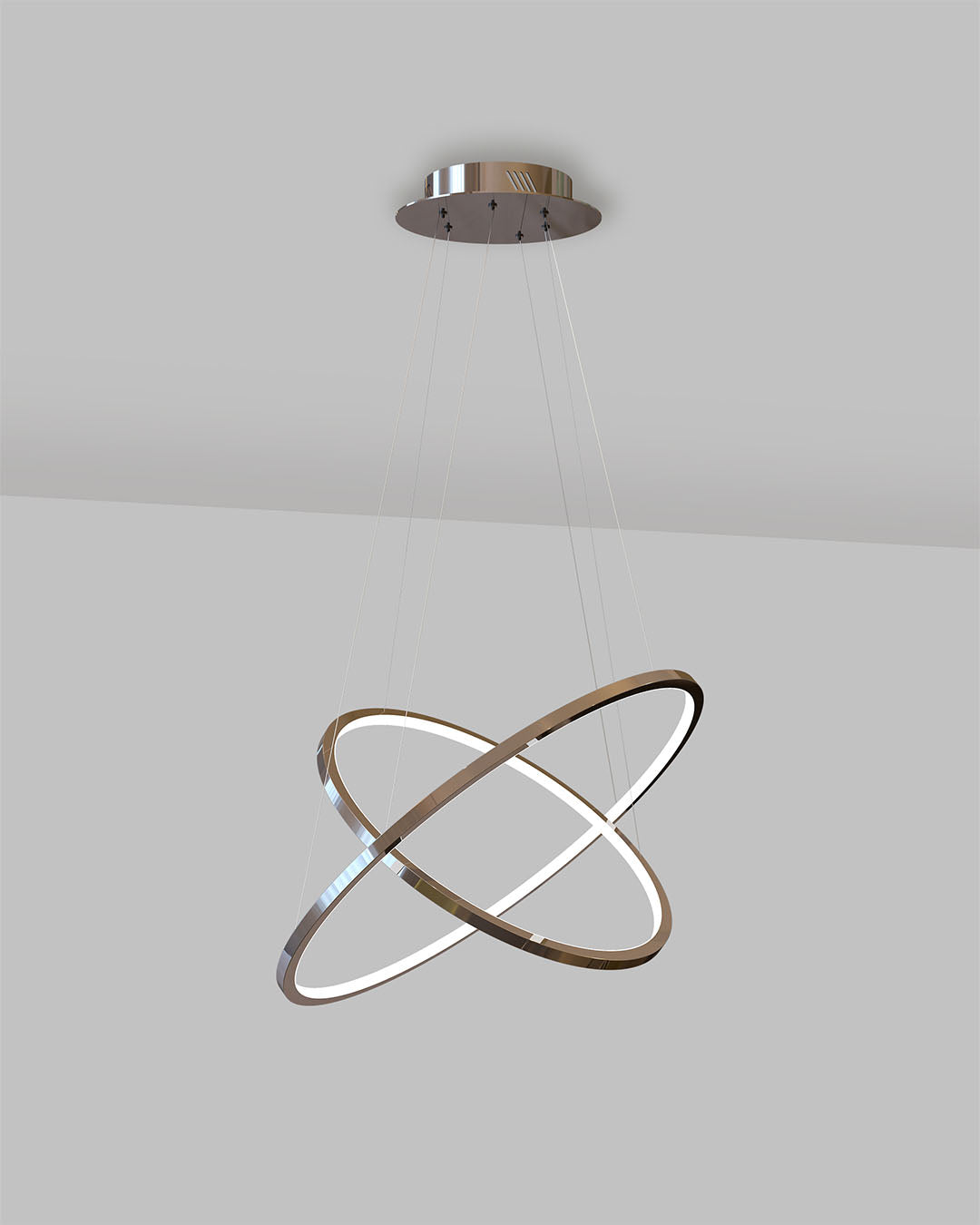 Hoop 2XL | Lámpara Colgante de Diseño | LED Integrado | Doble Altura