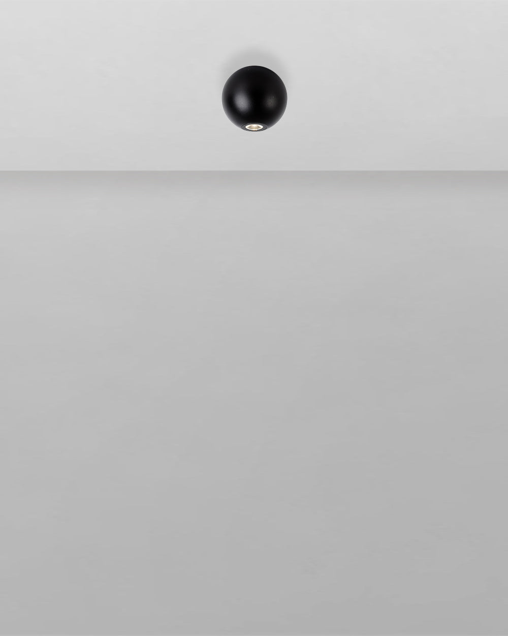 Plafón de techo esférico negro moderno para iluminación interior
