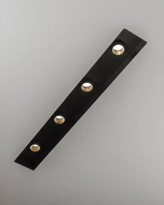 Luminaria de techo negra moderna con cinco focos LED, boutique de iluminación Birot MX