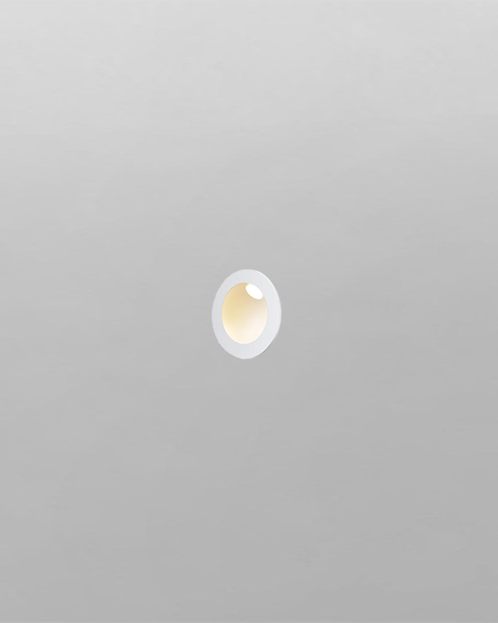 Foco empotrable LED blanco de techo encendido, iluminación moderna minimalista