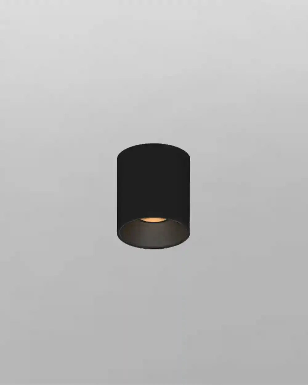 Lámpara de techo cilíndrica negra, luz LED moderna para interiores