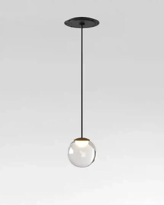 Lámpara colgante moderna de bola de vidrio, diseño minimalista, Birot MX iluminación.