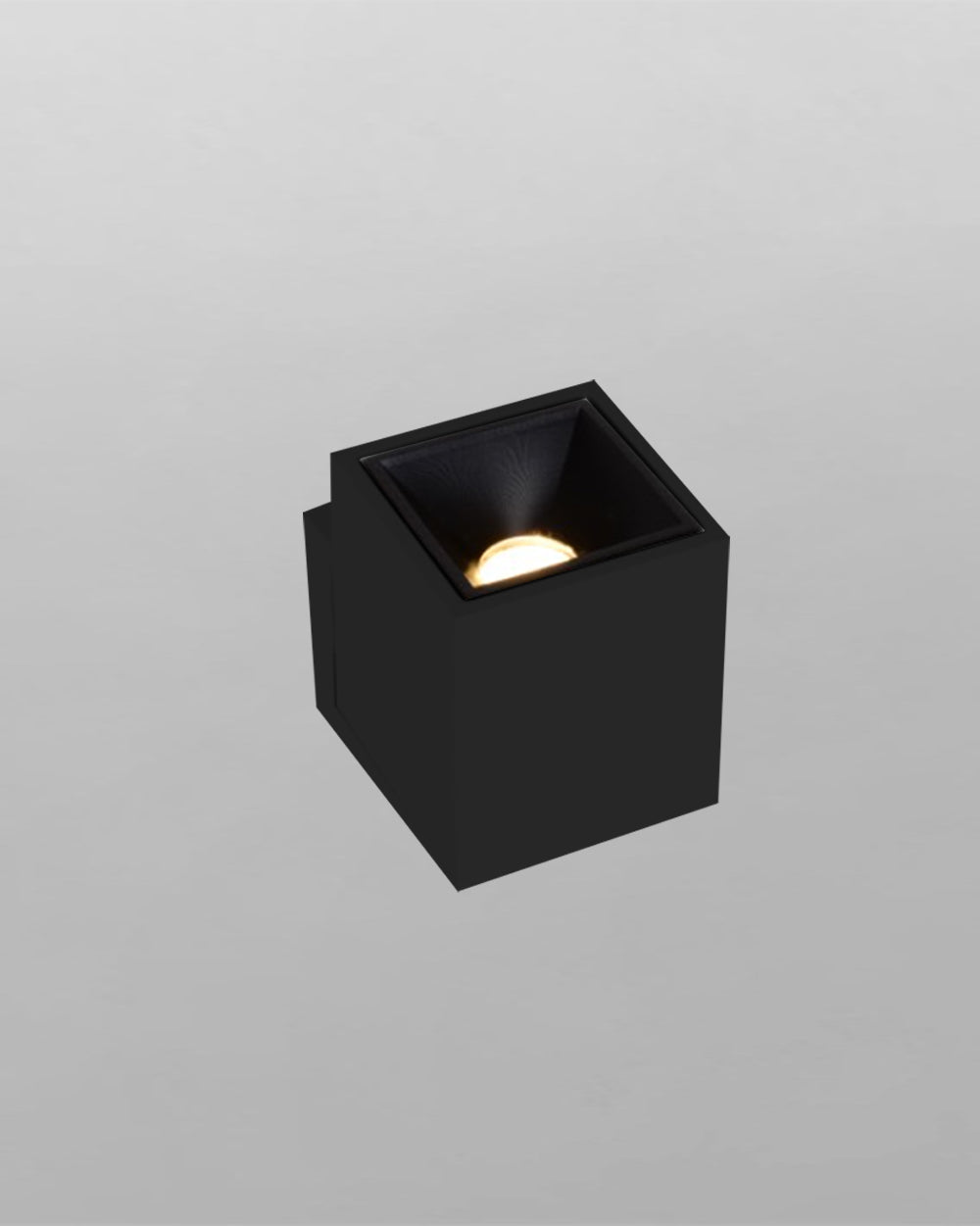 Aplique de pared negro cuadrado moderno, iluminación decorativa Birot MX
