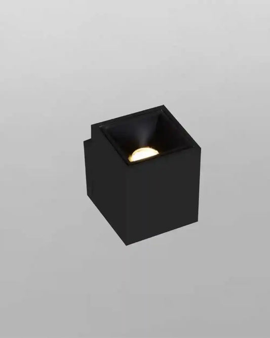 Aplique de pared negro cuadrado moderno, iluminación decorativa Birot MX