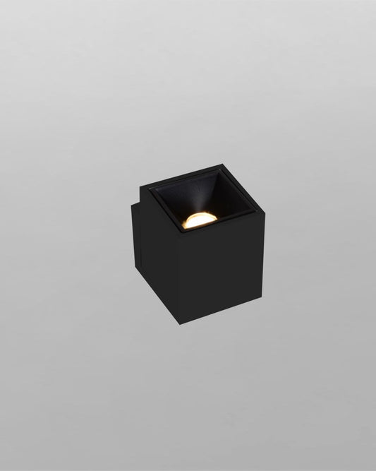 Aplique de pared negro moderno iluminado, boutique de iluminación Birot MX