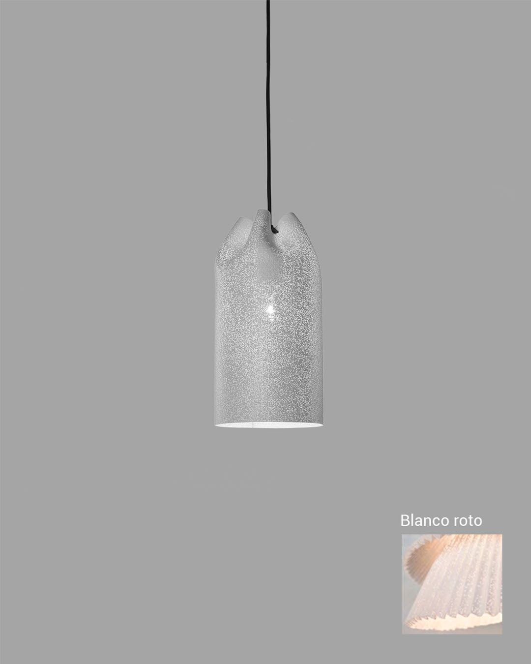Lámpara colgante cilíndrica blanco roto, diseño moderno, iluminación boutique Birot MX.