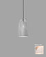 Lámpara colgante cilíndrica blanco roto, diseño moderno, iluminación boutique Birot MX.