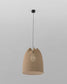 Lámpara colgante beige con textura moderna, iluminación decorativa Birot MX