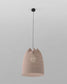 Lámpara colgante moderna de diseño texturizado color rosa claro, Birot MX iluminación.