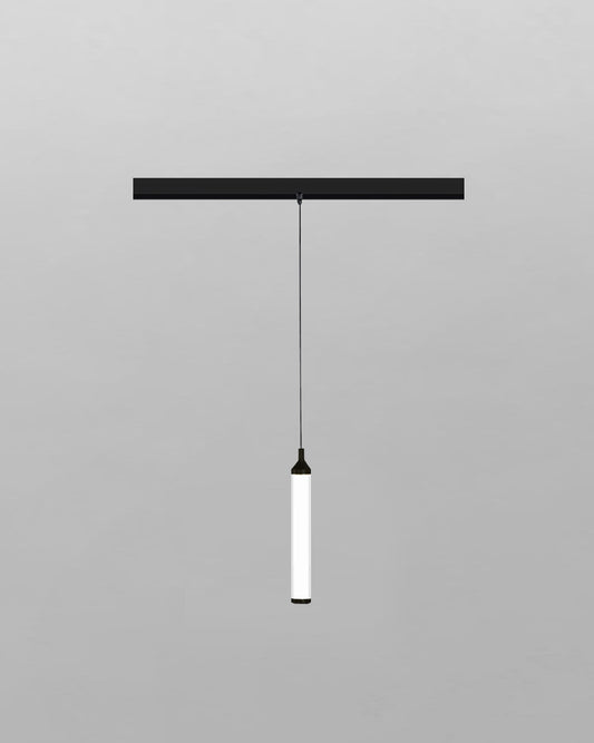 Lámpara colgante LED cilíndrica moderna en acabado negro, iluminación decorativa Birot MX