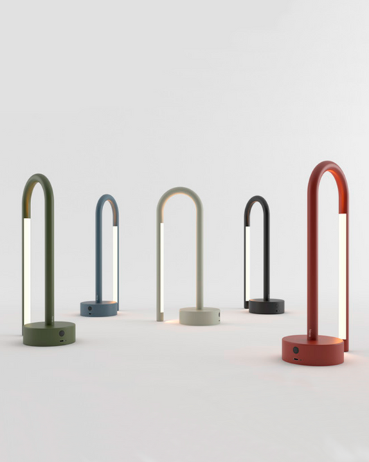 Lámparas de mesa modernas Birot MX en varios colores, diseño minimalista, boutique de iluminación.