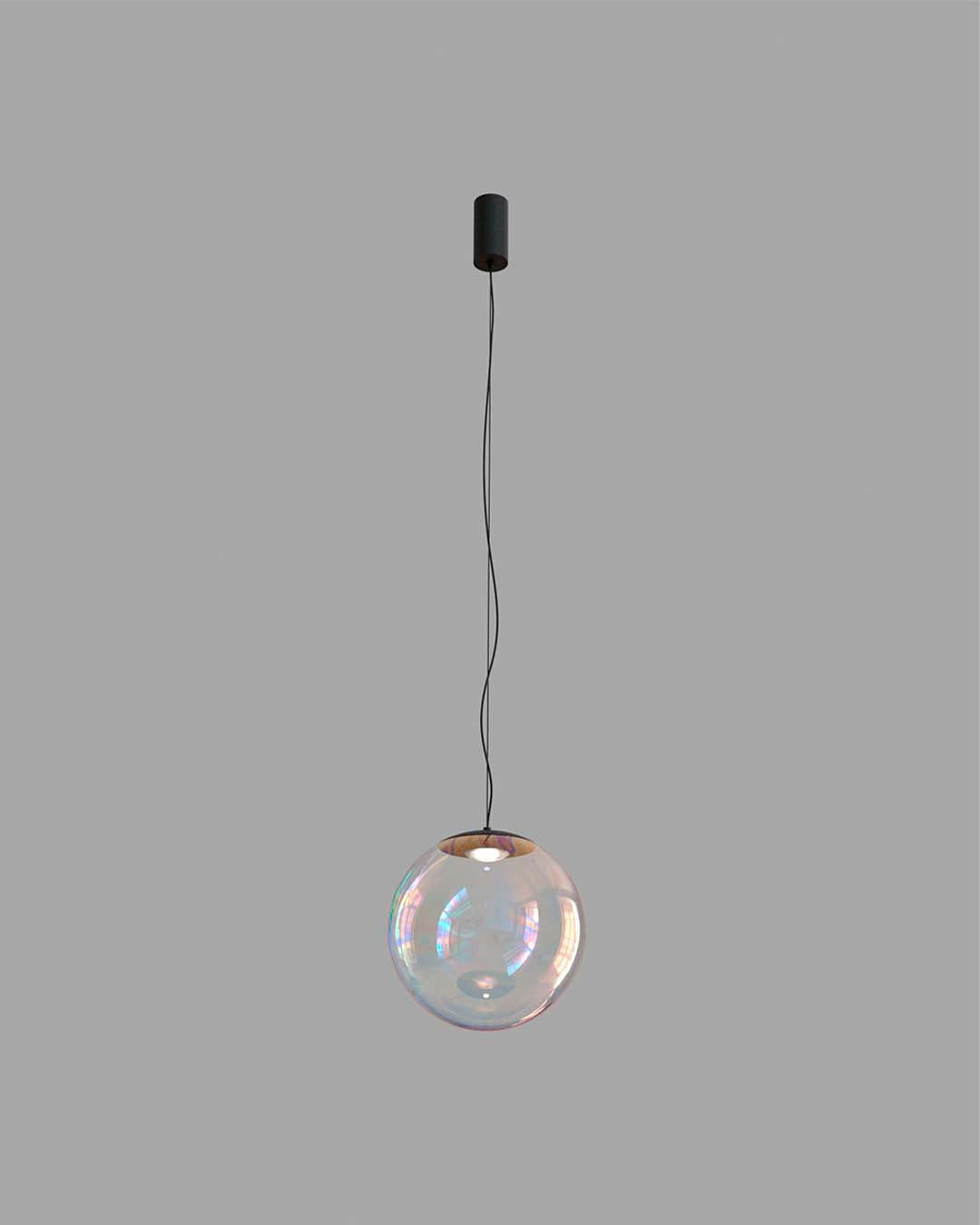 Lámpara colgante de cristal esférico moderno, iluminación decorativa Birot MX