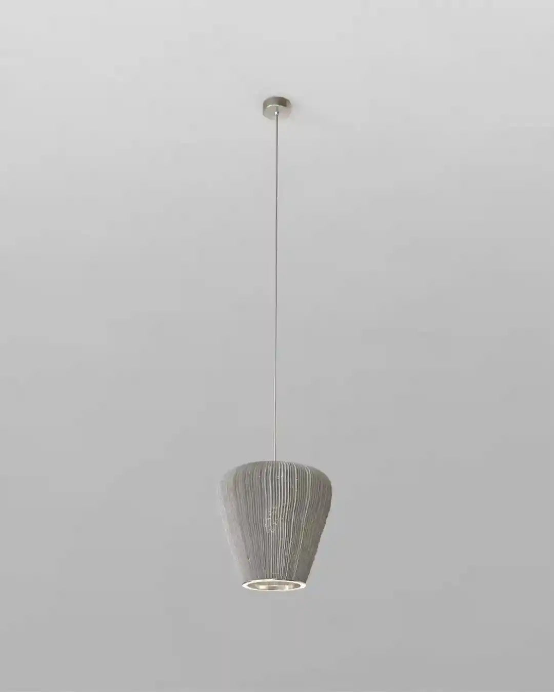 Lámpara colgante moderna gris en boutique de iluminación Birot MX