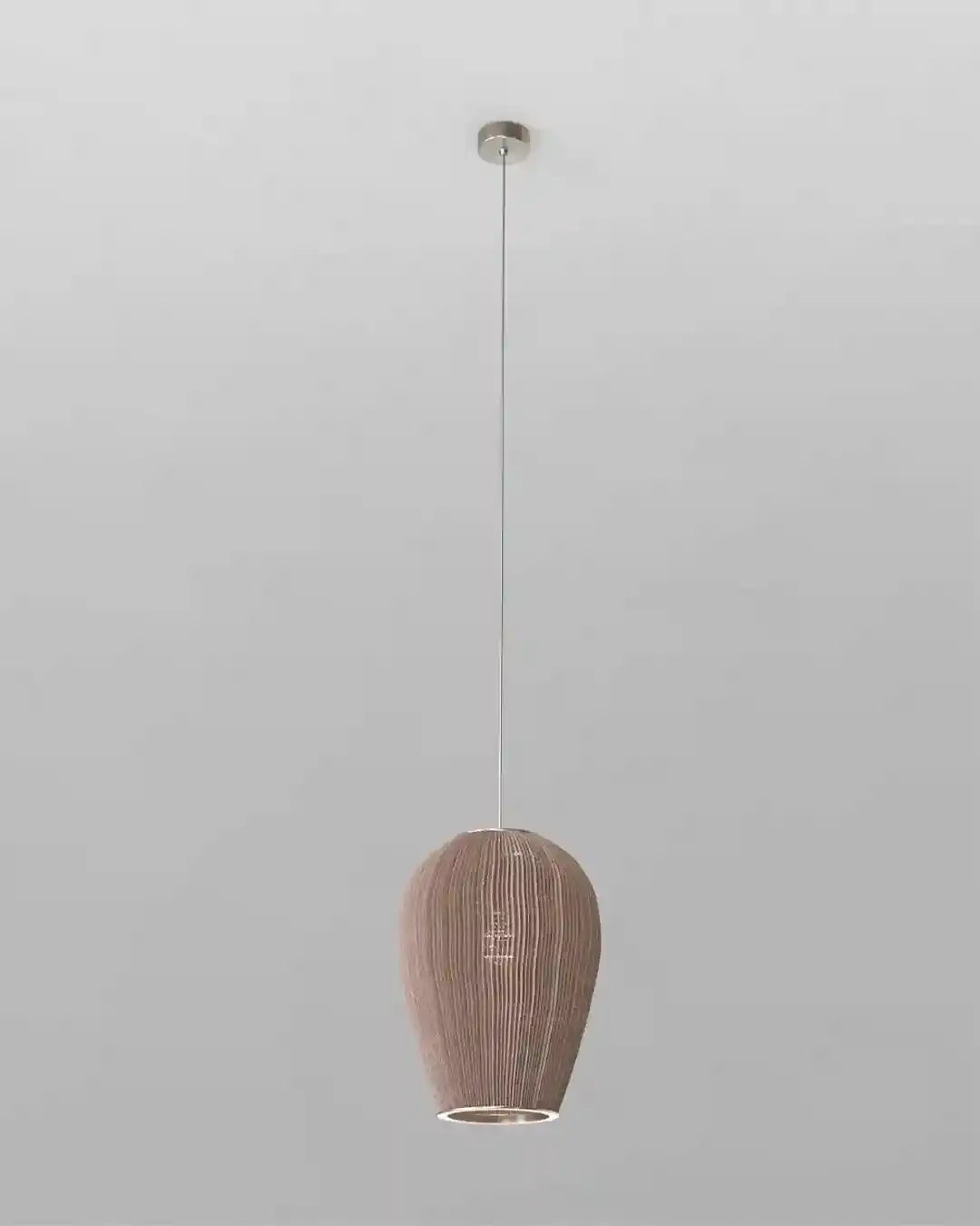 Lámpara colgante moderna marrón de Birot MX, boutique de iluminación, fondo gris claro