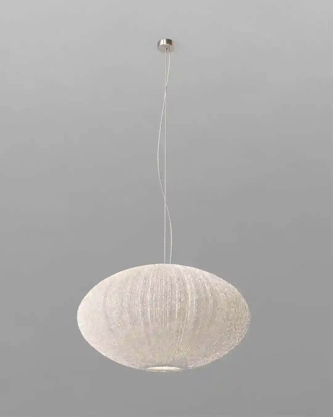 Lámpara colgante blanca de diseño moderno en fondo gris, iluminación decorativa Birot MX